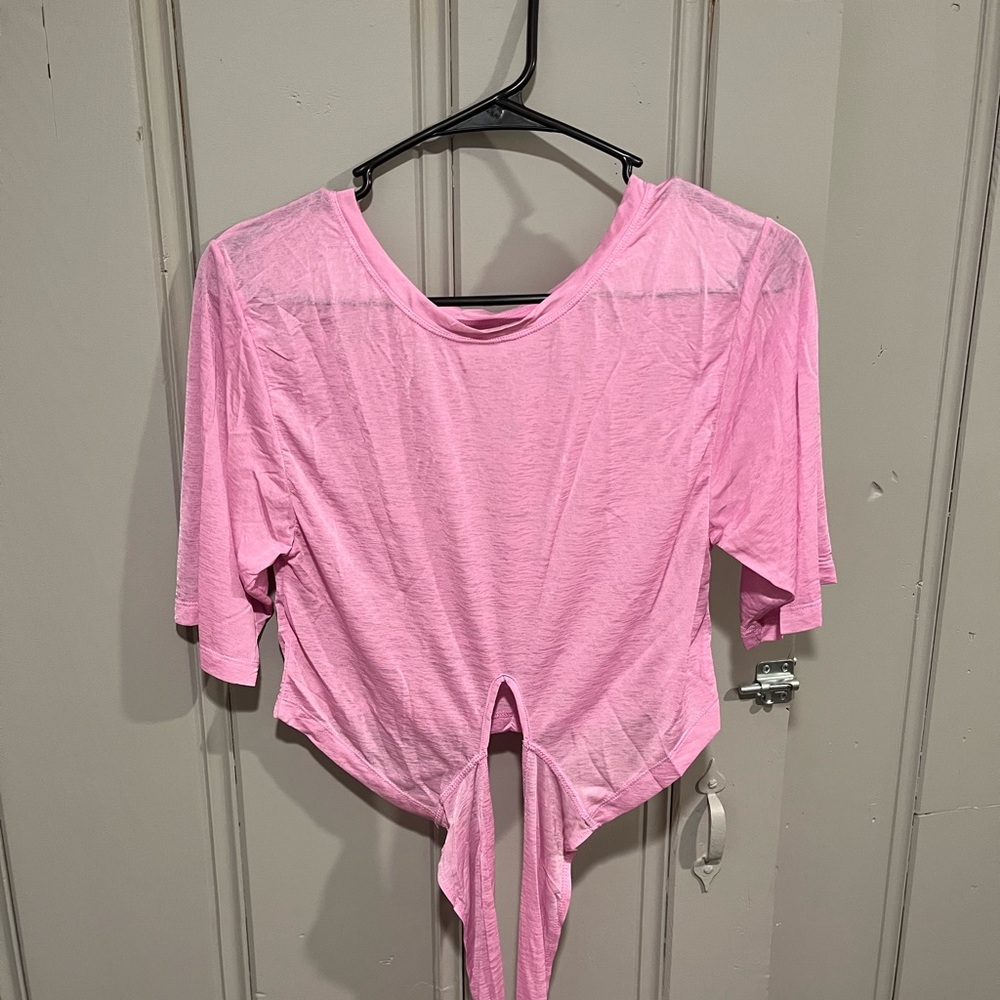 Fabletics Cropped Wrap Top Size Small - Picture 4 of 5